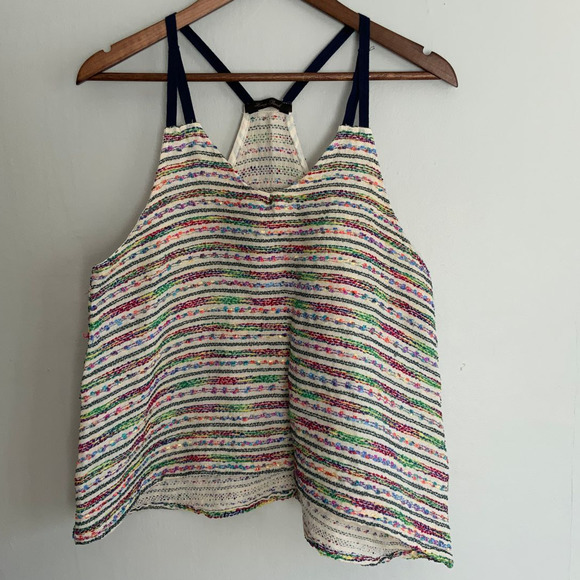 Honey Punch Tops - EUC Honey Punch Multi-Colored Woven Racerback Tank